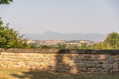 Vue sur la chaine des Puys depuis Lezoux